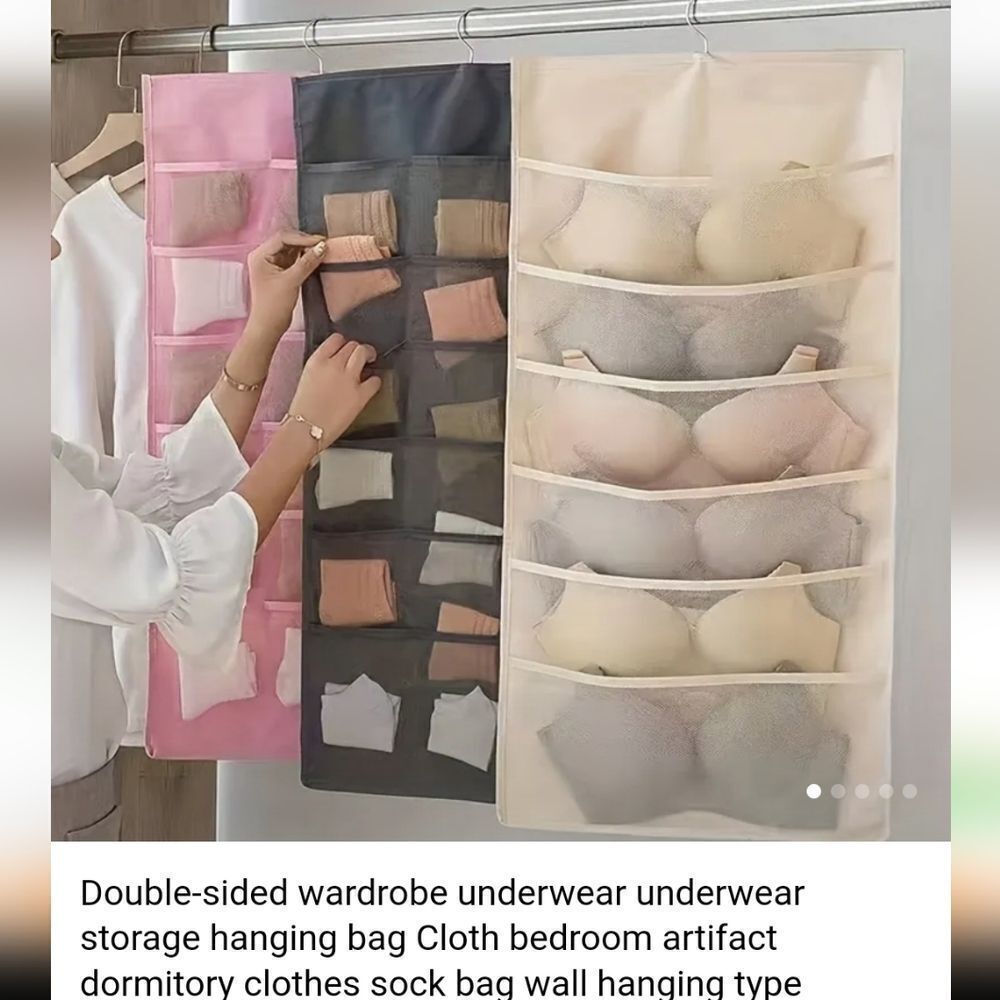 6 grid NWT Double Sided Bra underwear Organizer for Closet